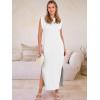 imageANRABESS Women Summer Casual Sleeveless Maxi Dress 2026 Crewneck Loose Split WrinkleFree Beach Travel Vacation Long SundressWhite