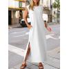 imageANRABESS Women Summer Casual Sleeveless Maxi Dress 2026 Crewneck Loose Split WrinkleFree Beach Travel Vacation Long SundressWhite