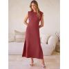 imageANRABESS Women Summer Casual Sleeveless Maxi Dress 2026 Crewneck Loose Split WrinkleFree Beach Travel Vacation Long SundressWine Red