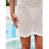 imageANRABESS Women Swimsuit Cover Ups Summer Sleeveless Beach Crochet Swimwear Bathing Suit Knit Swim Dress 2025 Vacation OutfitsCream White