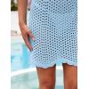imageANRABESS Women Swimsuit Cover Ups Summer Sleeveless Beach Crochet Swimwear Bathing Suit Knit Swim Dress 2025 Vacation OutfitsSky Blue
