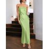 imageANRABESS Women Wedding Guest Maxi Dress Strapless Satin Tube Bodycon Backless Cocktail Formal Dresses 2025 FallLight Green