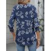 imageANRABESS Womens 34 Sleeve Blouses Dressy Casual Henley Shirts V Neck Work Business Tee Tops 2025 Fashion Vacation ClothesBlue White Floral