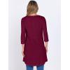 imageANRABESS Womens 34 Sleeve Long Tunic Tops for Leggings High Low Henley Shirts Dressy Casual Loose Blouses 2025 Fall FashionBurgundy