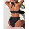 imageANRABESS Womens Bikini Sets Two Piece Swimsuits High Waisted Halter Twist Front Bathing Suit 2026 Summer Beach SwimwearBlack