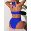 imageANRABESS Womens Bikini Sets Two Piece Swimsuits High Waisted Halter Twist Front Bathing Suit 2026 Summer Beach SwimwearRoyal Blue