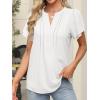 imageANRABESS Womens Dressy Chiffon Blouses V Neck Petal Short Sleeve Shirts 2025 Summer Casual Business Office Work TopsWhite