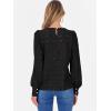imageANRABESS Womens Eyelet Long Sleeve Tops Business Casual Blouses Crochet Lace Shirts 2025 Fall Fashion OutfitsBlack