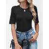 imageANRABESS Womens Half Sleeve Tops Crewneck Shirts Basic Fit Tee Trendy 2026 Spring Summer Business Casual TShirtsBlack