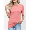 imageANRABESS Womens Half Sleeve Tops Crewneck Shirts Basic Fit Tee Trendy 2026 Spring Summer Business Casual TShirtsCoral