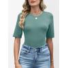 imageANRABESS Womens Half Sleeve Tops Crewneck Shirts Basic Fit Tee Trendy 2026 Spring Summer Business Casual TShirtsGray Green