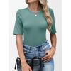 imageANRABESS Womens Half Sleeve Tops Crewneck Shirts Basic Fit Tee Trendy 2026 Spring Summer Business Casual TShirtsGray Green