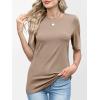 imageANRABESS Womens Half Sleeve Tops Crewneck Shirts Basic Fit Tee Trendy 2026 Spring Summer Business Casual TShirtsLight Khaki