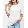 imageANRABESS Womens Half Sleeve Tops Crewneck Shirts Basic Fit Tee Trendy 2026 Spring Summer Business Casual TShirtsWhite