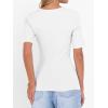 imageANRABESS Womens Half Sleeve Tops Scoop Neck Ribbed Knit Slim Fitted Basic Tee Shirts Summer 2025 Trendy Fall Casual ClothesWhite