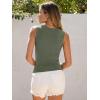 imageANRABESS Womens High Neck Tank Tops Stretchy Sleeveless Racerback Sexy Slim Fit Basic Tee Shirts Y2K Trendy Summer OutfitsArmy Green
