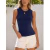 imageANRABESS Womens High Neck Tank Tops Stretchy Sleeveless Racerback Sexy Slim Fit Basic Tee Shirts Y2K Trendy Summer OutfitsNavy Blue