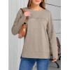 imageANRABESS Womens Long Sleeve T Shirts Split Side Tunic Tops 2025 Fall OutfitsLight Khaki