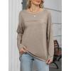 imageANRABESS Womens Long Sleeve T Shirts Split Side Tunic Tops 2025 Fall OutfitsLight Khaki