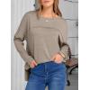 imageANRABESS Womens Long Sleeve T Shirts Split Side Tunic Tops 2025 Fall OutfitsLight Khaki
