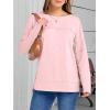imageANRABESS Womens Long Sleeve T Shirts Split Side Tunic Tops 2025 Fall OutfitsPink
