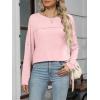 imageANRABESS Womens Long Sleeve T Shirts Split Side Tunic Tops 2025 Fall OutfitsPink