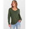 imageANRABESS Womens Long Sleeve Tunic Tops V Neck TShirts Casual Cute Basic Tee 2025 Fall Work Travel Loungewear OutfitsArmy Green
