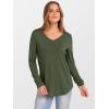 imageANRABESS Womens Long Sleeve Tunic Tops V Neck TShirts Casual Cute Basic Tee 2025 Fall Work Travel Loungewear OutfitsArmy Green
