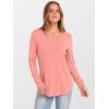 imageANRABESS Womens Long Sleeve Tunic Tops V Neck TShirts Casual Cute Basic Tee 2025 Fall Work Travel Loungewear OutfitsCoral