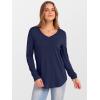 imageANRABESS Womens Long Sleeve Tunic Tops V Neck TShirts Casual Cute Basic Tee 2025 Fall Work Travel Loungewear OutfitsNavy Blue