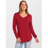 imageANRABESS Womens Long Sleeve Tunic Tops V Neck TShirts Casual Cute Basic Tee 2025 Fall Work Travel Loungewear OutfitsRed