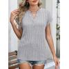 imageANRABESS Womens Short Sleeve Henley Shirts V Neck Summer Sweaters 2026 Spring Business Tunic Tops Dressy Casual Work BlousesGrey