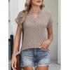 imageANRABESS Womens Short Sleeve Henley Shirts V Neck Summer Sweaters 2026 Spring Business Tunic Tops Dressy Casual Work BlousesLight Ash Brown