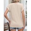 imageANRABESS Womens Short Sleeve Henley Shirts V Neck Summer Sweaters 2026 Spring Business Tunic Tops Dressy Casual Work BlousesLight Khaki