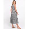 imageANRABESS Womens Summer Casual Maxi Dress Sleeveless Crewneck Smocked 2026 Flowy Plaid Tiered Boho A Line Beach Long SundressBlack Plaid