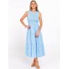 imageANRABESS Womens Summer Casual Maxi Dress Sleeveless Crewneck Smocked 2026 Flowy Plaid Tiered Boho A Line Beach Long SundressBlue Plaid
