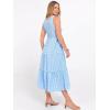 imageANRABESS Womens Summer Casual Maxi Dress Sleeveless Crewneck Smocked 2026 Flowy Plaid Tiered Boho A Line Beach Long SundressBlue Plaid