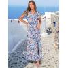 imageANRABESS Womens Summer Casual Maxi Dress V Neck Ruffle Sleeve Long Dresses Fashion Flowy Tiered Boho Beach Vacation SundressBlue Orange Floral