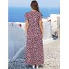 imageANRABESS Womens Summer Casual Maxi Dress V Neck Ruffle Sleeve Long Dresses Fashion Flowy Tiered Boho Beach Vacation SundressFloral Black Pink