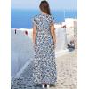 imageANRABESS Womens Summer Casual Maxi Dress V Neck Ruffle Sleeve Long Dresses Fashion Flowy Tiered Boho Beach Vacation SundressFloral Blue Yellow
