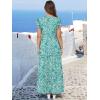 imageANRABESS Womens Summer Casual Maxi Dress V Neck Ruffle Sleeve Long Dresses Fashion Flowy Tiered Boho Beach Vacation SundressFloral Green