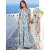 imageANRABESS Womens Summer Casual Maxi Dress V Neck Ruffle Sleeve Long Dresses Fashion Flowy Tiered Boho Beach Vacation SundressWhite Blue Floral