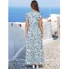 imageANRABESS Womens Summer Casual Maxi Dress V Neck Ruffle Sleeve Long Dresses Fashion Flowy Tiered Boho Beach Vacation SundressWhite Blue Floral
