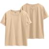 imageANRABESS Womens Tops Oversized T Shirts Loose Fit Short Sleeve Crewneck Summer Casual 2025 Trendy Boxy Tee BlouseApricot