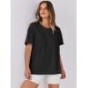imageANRABESS Womens Tops Oversized T Shirts Loose Fit Short Sleeve Crewneck Summer Casual 2025 Trendy Boxy Tee BlouseBlack
