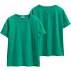imageANRABESS Womens Tops Oversized T Shirts Loose Fit Short Sleeve Crewneck Summer Casual 2025 Trendy Boxy Tee BlouseGreen