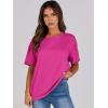 imageANRABESS Womens Tops Oversized T Shirts Loose Fit Short Sleeve Crewneck Summer Casual 2025 Trendy Boxy Tee BlouseHot Pink
