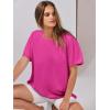 imageANRABESS Womens Tops Oversized T Shirts Loose Fit Short Sleeve Crewneck Summer Casual 2025 Trendy Boxy Tee BlouseHot Pink
