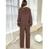 imageANRABESS Womens Two Piece Outfits Casual Knit Hooded Sweater Straight Leg Pants Set 2025 Fall Lounge Travel ClothesDeep Brown