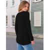 imageANRABESS Womens V Neck Ribbed Long Sleeve 2025 Fall Lightweight Soft Sweaters TopBlack